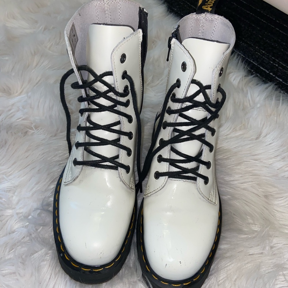 White jadon platform doc martens